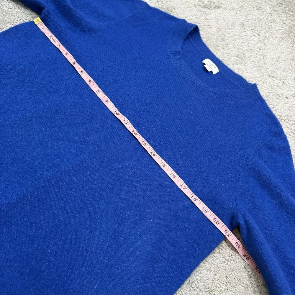J.Crew Blue Crew Neck Long Sleeve Sweater in Extra Soft Yarn Size XL